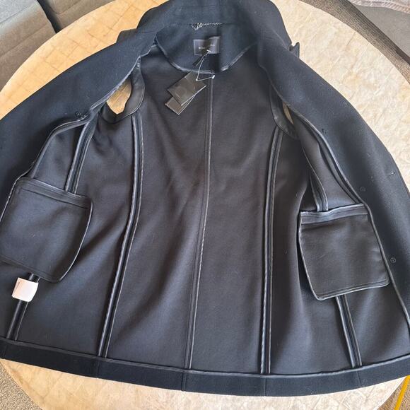 BCBG Vest Coat Dress Jacket ROXY black wool blend peacoat NWT NEW SZ S SMALL - Picture 6 of 8